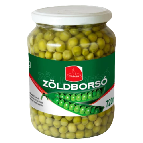 Globetti Zöldborsó 690g/450g üv.