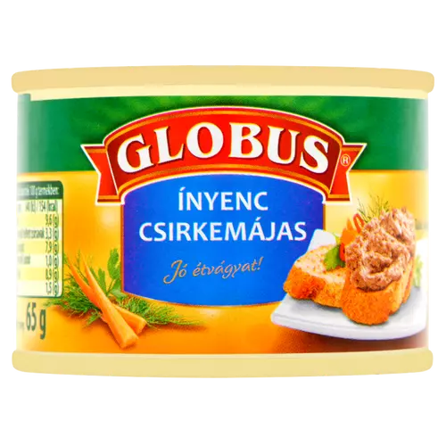 Globus ínyenc csirkemájas 65g tépözáras