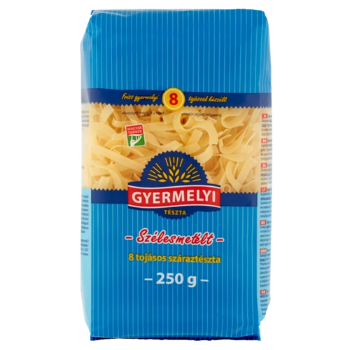 Gyermelyi tészta 250g szélesmetélt 8t  20db/#