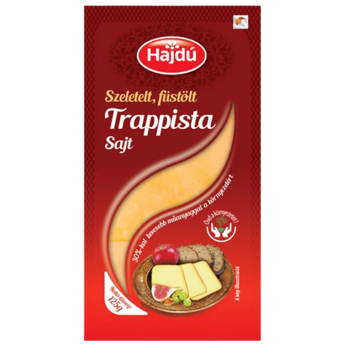 Hajdúsági trappista szeletelt 125g füstőlt