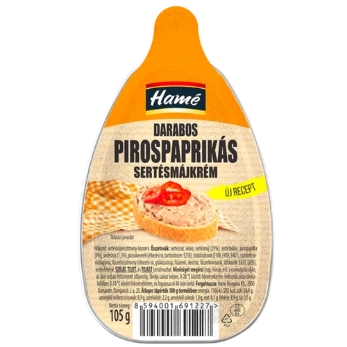 HAMÉ Májkrém darabos pirospaprikával 105g AI