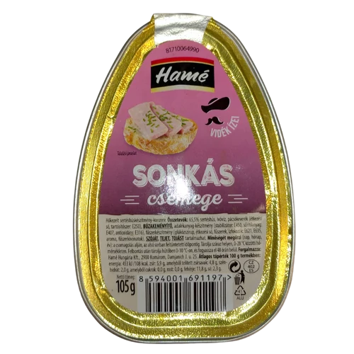HAMÉ Sonkás csemege 65% sertéshússal 105g Al