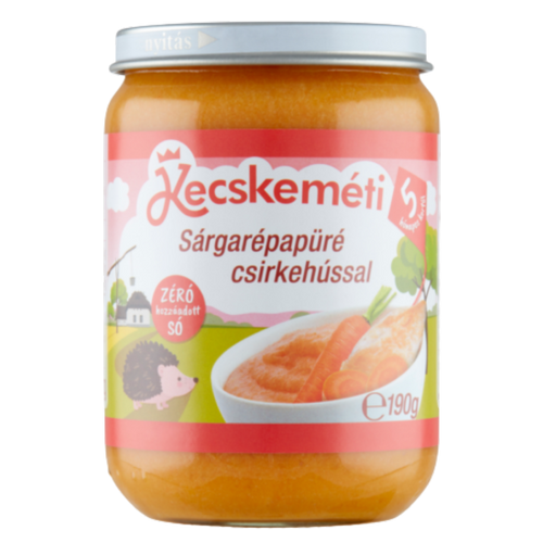 Kecskeméti bébiétel Sárgarépapüré csirkehússal 190g