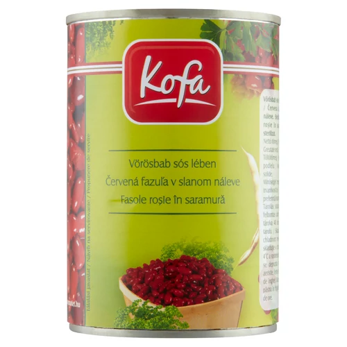 Kofa vörösbab 400g dobozos