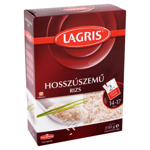 Lagris Rizs Hosszúszemü 250g (2x125g) fözötasakos