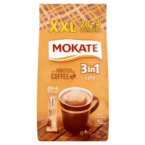 Mokate XXL 3in1 Latte instant kávé 20+4x15g