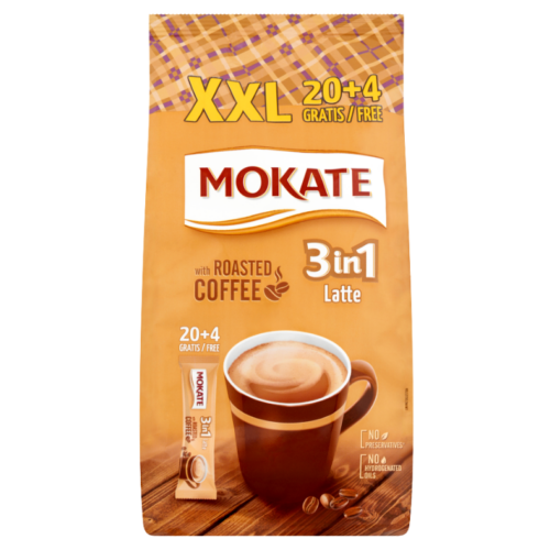 Mokate XXL 3in1 Latte instant kávé 20+4x15g