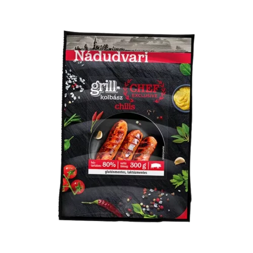 Nádudvari Grill kolbász 300g chilis