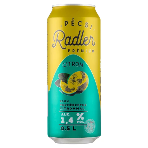 Pécsi Radler dobozos sör 0,5l Lemon 1,4%