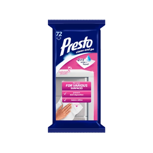 Presto Clean antistatic bútorápoló törlökendö 72db