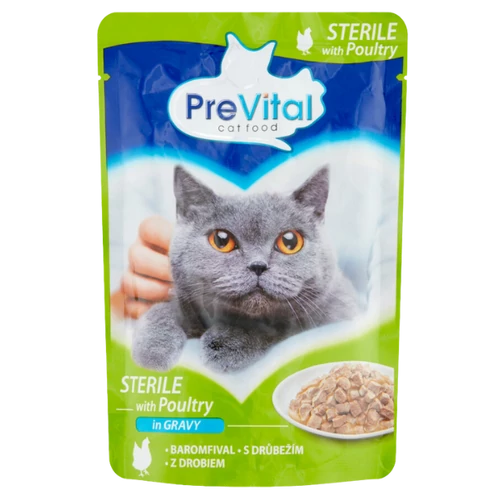 PreVital macskaeledel 100g steril szárnyas