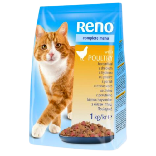 Reno macskaeledel 1kg Baromfi száraz