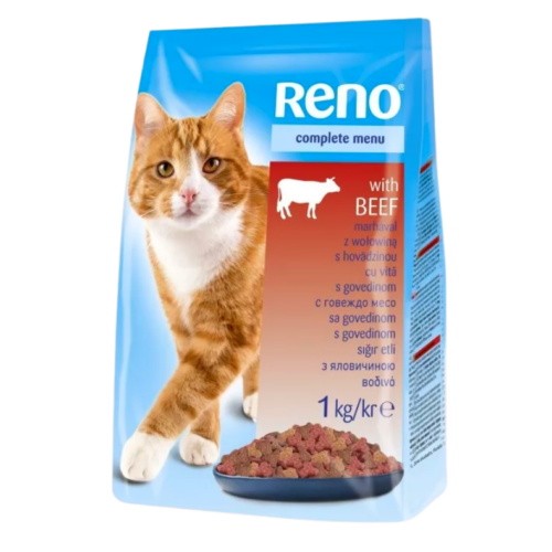 Reno macskaeledel 1kg marha száraz