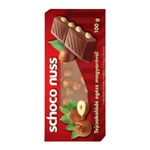 Schoco Nuss tejcsokoládé egészmogyoró 100g 24/#
