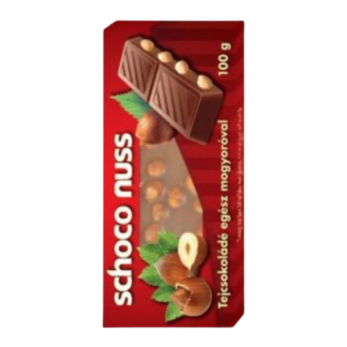 Schoco Nuss tejcsokoládé egészmogyoró 100g 24/#