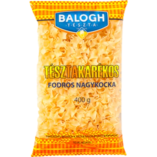 Takarékos tészta 500g Fodros nagykocka Tojás nélkül