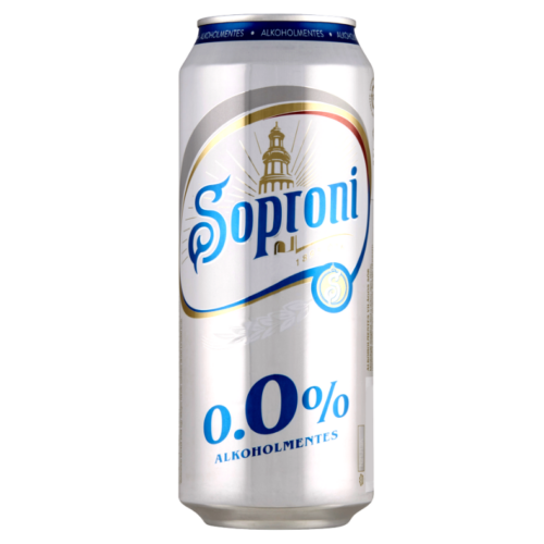 Soproni 0,5l alkoholmentes sör dobozos