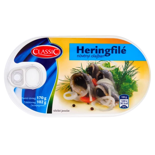 Classic heringfilé növényi olajban 170g