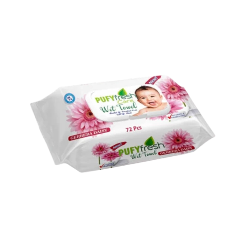 Pufy Fresh baby törlőkendő 72db visszaz. Gerbera