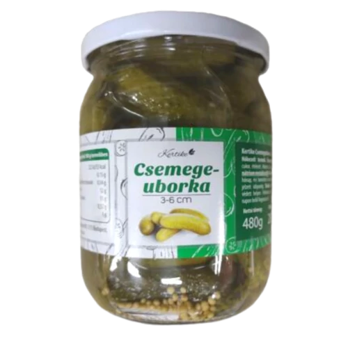 Kertike csemegeuborka 3-6 cm 480g/280g 500ml