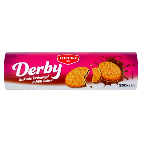 Derby Kakaós krémmel (30%) töltött keksz 250g