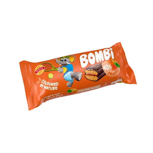 Bombi Star 50g sárgabarackos töltött puszedli
