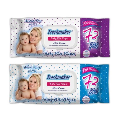 Freshmaker MAT baby törlőkendő 72db zárókupakos