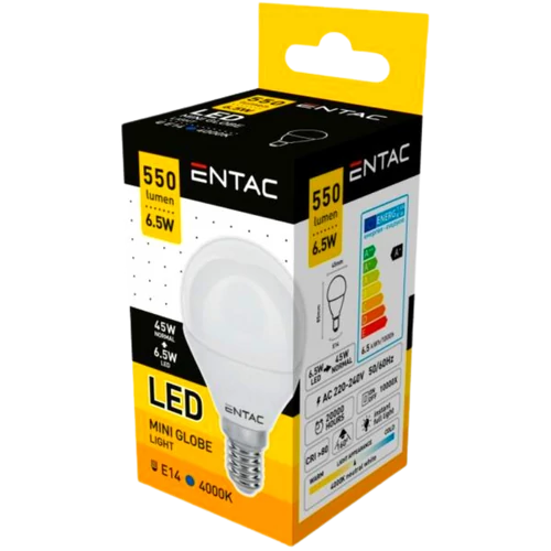 Entac Led mini gömb, 6,5W/E14 (45W)