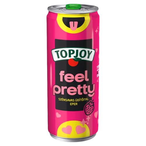 TopJoy 330ml Eper szénsavas fémdobozos