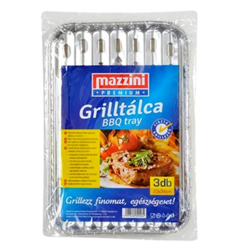 Mazzini Grilltálca 3db/csomag 34x23cm