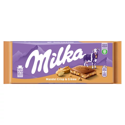 Milka 90g Mandulás krémmel tt. tejcsokoládé