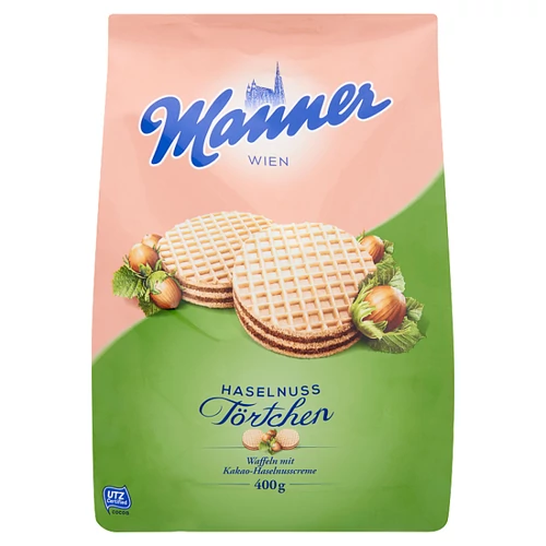 Manner 400g csokis-mogyorós töltött ostya