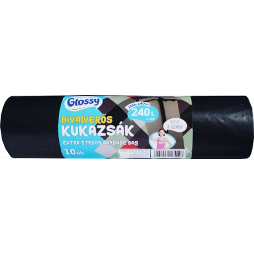 Glossy bivalyerős kukazsák 240l újrahasznosított