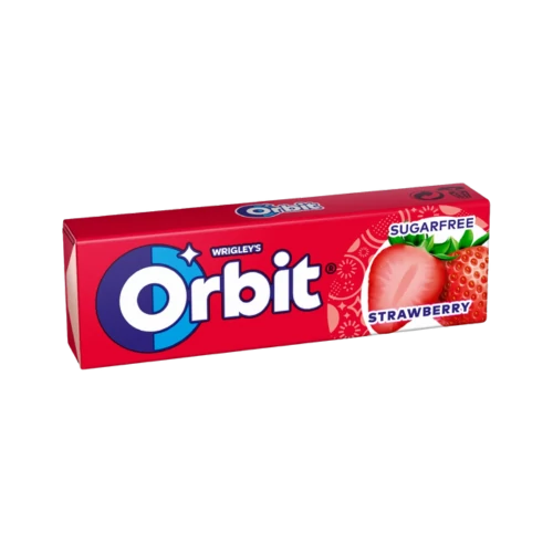 Orbit Strawberry drazsérágó 14g