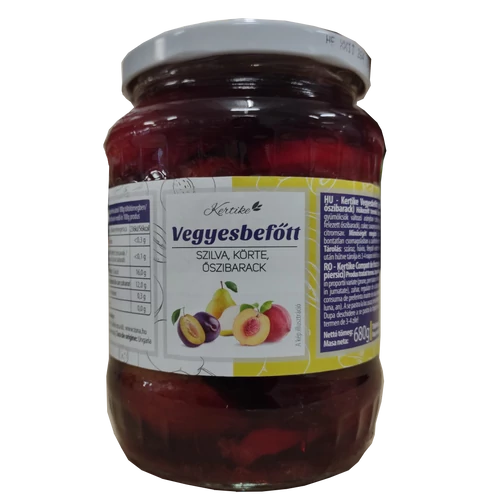 Kertike Vegyesbefőtt 720ml (szilva, körte, őszibarack)