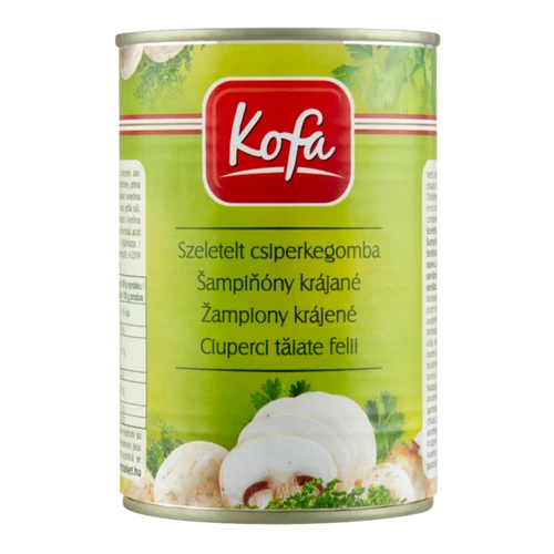 Kofa szeletelt csiperkegomba 400g/200g dobozos