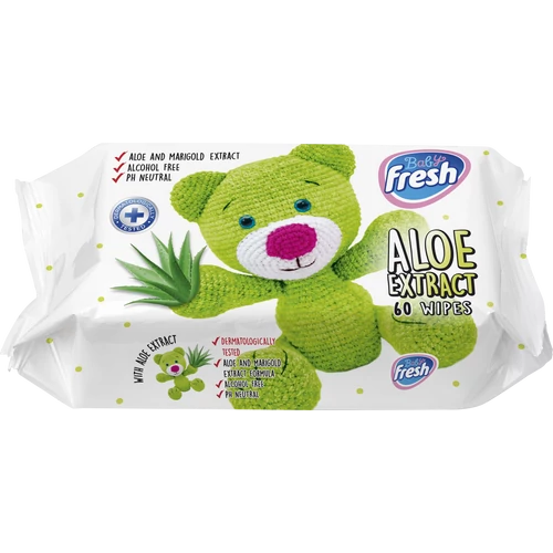 Fresh nedves törlőkendő 60db BABY ALOE (ALOJA)