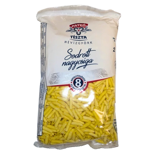 Patkó tészta 8tojásos sodrott nagycsiga 250g
