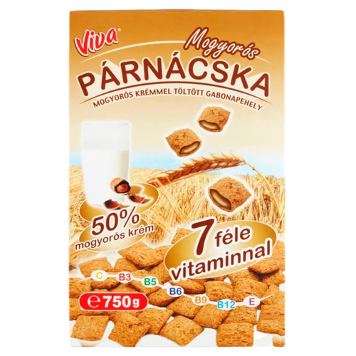 Viva gabonapehely mogyoró krémmel töltött 750g