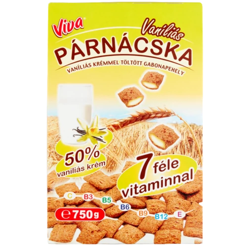 Viva gabonapehely vanilia krémmel töltött 750g