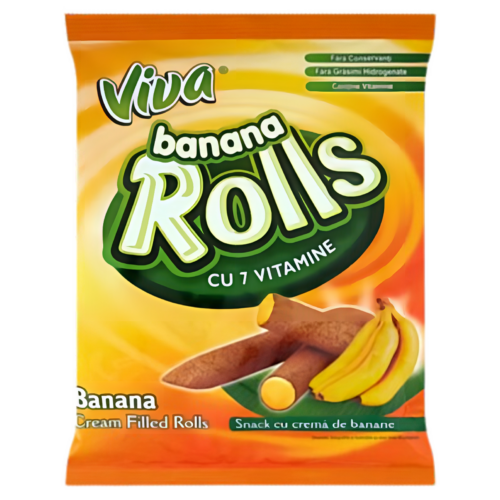 Viva choco rolls banános krémmel töltött 100g