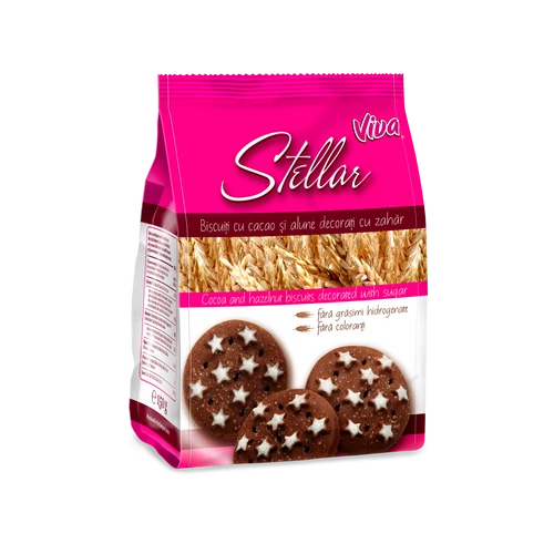 Viva kakaós-mogyorós keksz Stellari 150g