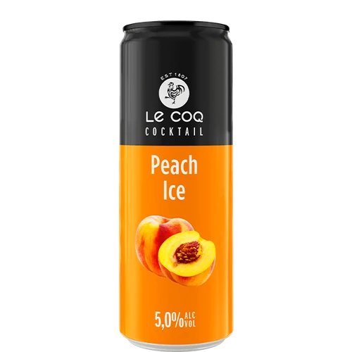 LE COQ Peach Ice koktél 0,355l dobozos (5%)