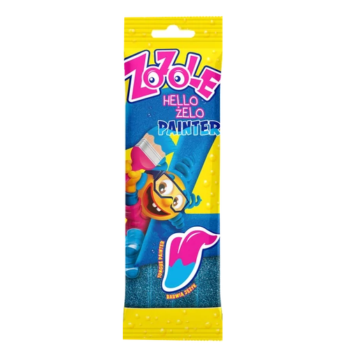 Zozole Painter blue málna ízű nyelvfestős gumicukor 75g