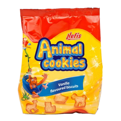 Nefis Animal ccokies vanília ízű édes keksz 250g