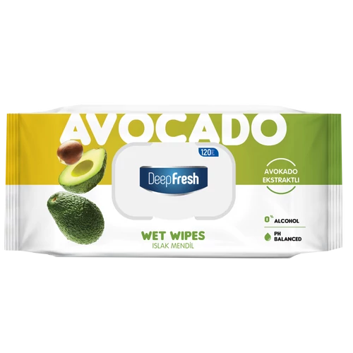 Deep Fresh nedves törlőkendő Avocado 120db