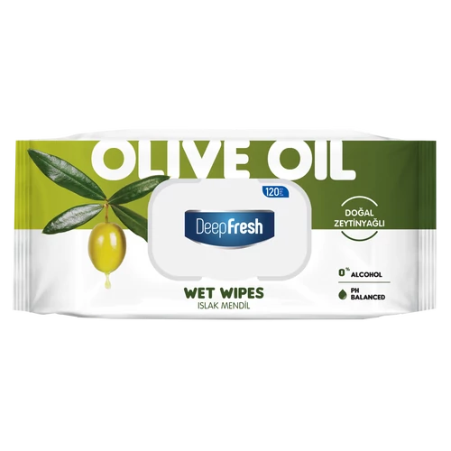 Deep Fresh nedves törlőkendő Olive 120db