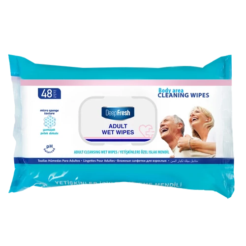 Deep Fresh nedves törlőkendő Adult 48db