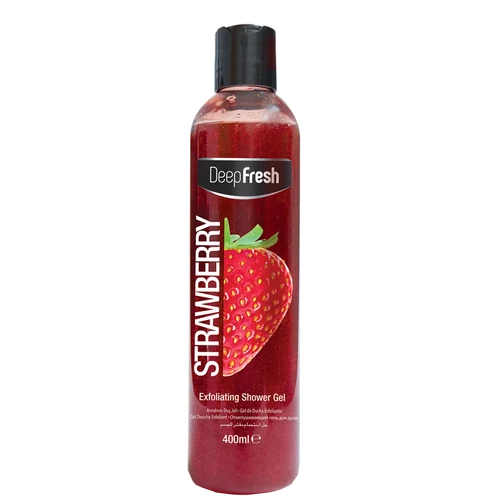 Deep Fresh tusfürdő 400ml Exfoliating Eper