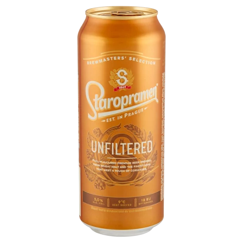 Staropramen Unfiltered 0,5l 5% dobozos sör